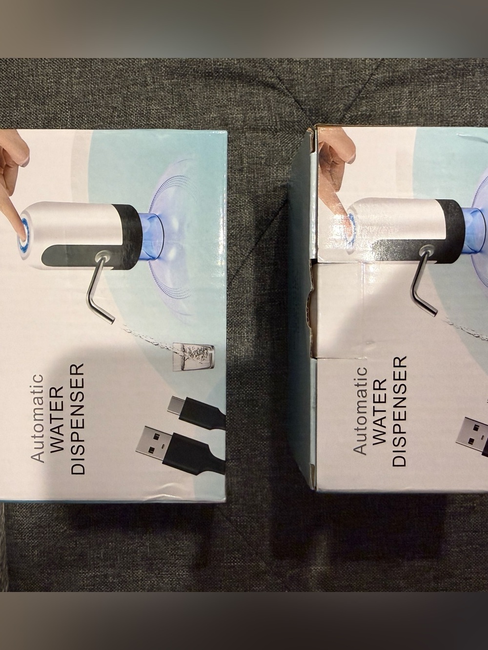 Automatic USB Water Dispenser - White and Black